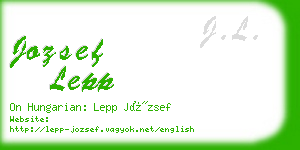 jozsef lepp business card